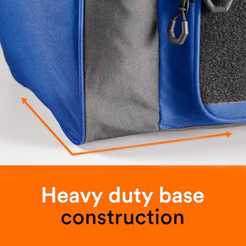 Fitdom 130L 36" Extra Large Sports Gym Equipment Travel Duffle Bag | Heavy Duty, Adjustable Shoulder Strap, 7 Compartments, Perfect for Soccer Baseball Basketball Hockey Football, Team Coaches - color: Blue