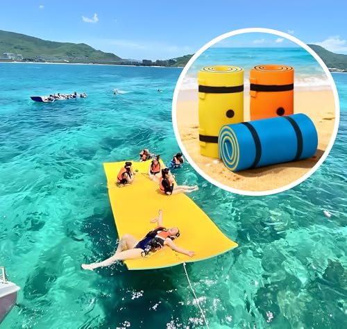 Floating Mat Straps, 16.5 ft 2-Pack Tie-Downs for Storage | 2-pack extra long 16.5 ft floating mat straps, reusable water pad tie-downs for secure storage, heavy-duty mat accessories