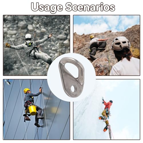 HERCHR Bolt Hanger, 2Pcs 304 Stainless Steel Bolt Hanger Outdoor Caving Protection Hardware Accessory for Outdoor Mountain Climbing - size: M10