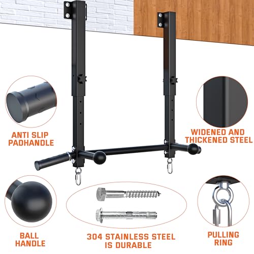 Pull Up Bar Joist Mounted -800 lbs Adjustabl Heavy Duty Chin Up Bar, Perfect for Garage, Beam and Rafter Mounting, Easy Installation Pullup Bar, Ideal for Multiple Grip Options