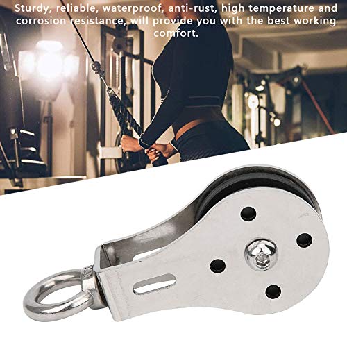Exercise Bearing Pulley | Silent Traction Wheel for Lifting/Climbing/Gym | Stainless Steel & Nylon Construction | 237g Lightweight, 13x5.5x4cm