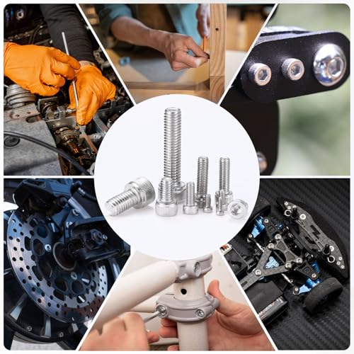 M METERXITY 20-Pack M5 x 30mm Socket Head Cap Screws, 304 Stainless Steel Hex Machine Bolts, Allen Socket Drive Screw with Hex Wrench for Repair/DIY, Fully Threaded Fasteners Kit [Silver] - size: M5 x 30mm