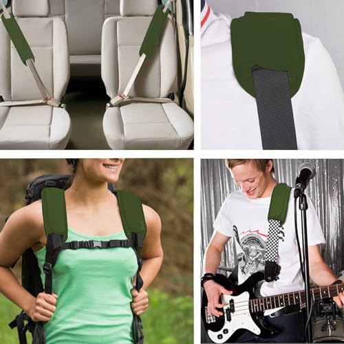 ZINZ Ultra Thick & Breathable Universal Shoulder Pad Cushion for Bag - Long & Comfort - color: Army Green