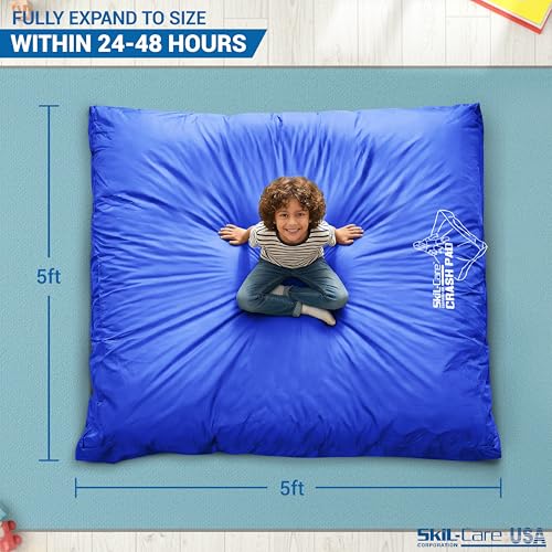 Skil-Care Crash Pads for Kids Sensory, High-Density Foam Crash Mat, Nylon | Water-Resistant Cover Crash Pads with Mesh Vents from 3x4ft to 8x8ft for Daily Use in Sensory Rooms, Schools, Clinics, Home - size: 5x5 Feet