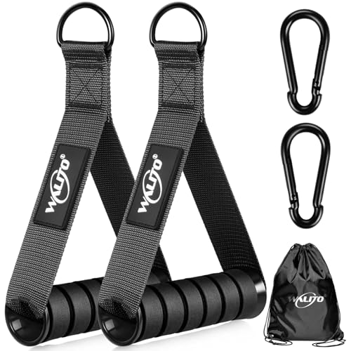 Exercise Handles, Cable Machine Handles for Gym Cable Attachments Training | 2 Pack Heavy Duty Handle with Non Slip Grip for Cable Machines, Pull Down Workouts, Resistance Bands and Home Gym Equipment - color: Black