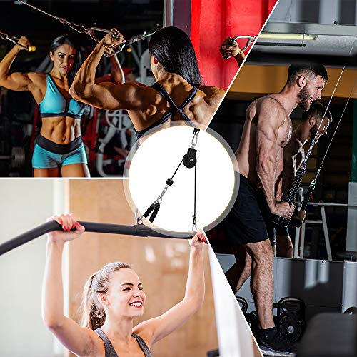 Cable Pulley - 3.54 In/90 mm 360 Degree Rotation Traction Wheel, Strong Bearing Capacity Pulley System for Home Gym and Lift Cable Machine - 2 Pack