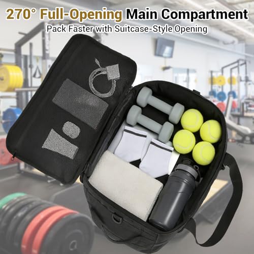 kokkoya Tactical Gym Bag for Men 40L Tactical Duffel Bag Backpack Gym Bag Large With MOLLE Water Resistant 600D Degree Full Opening Powerlifting for Travel Crossfit Football