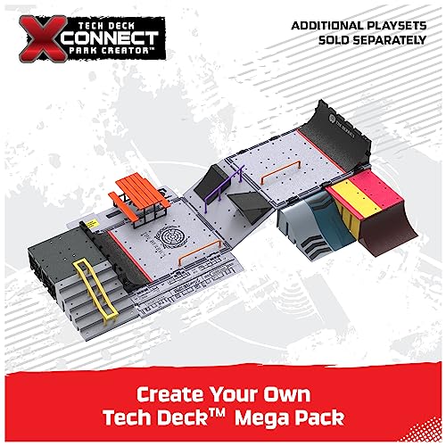 TECH DECK The Berrics X-Connect Park Creator Customizable Ramp Set | Foldable 30" Transforming Park, Berrics Pro Fingerboard, Portable Mini Skatepark, Toy Skateboard GIfts for Kids Ages 6+