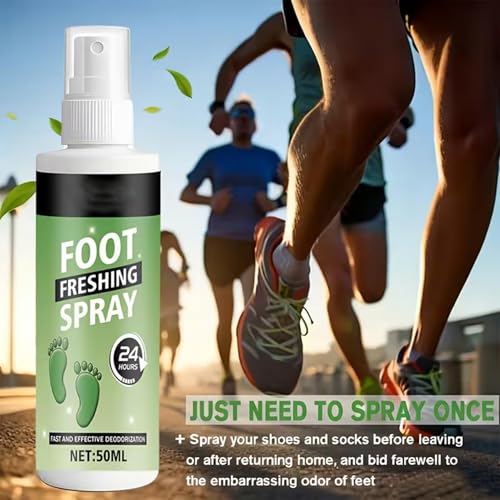 Shoe Deodorizer 60ml Powerful Long-Lasting Elimination | Foot Odor Spray for Leather Boots Footwear Tennis Hockey Closet Home Sneaker