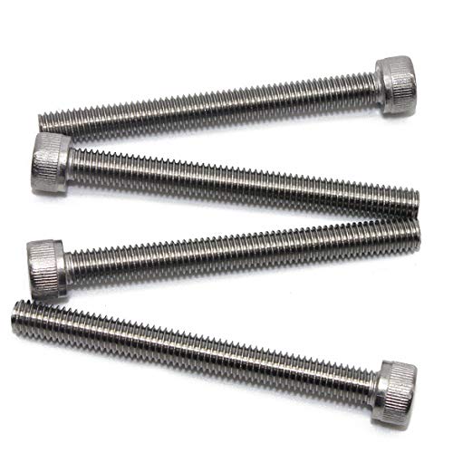 Fullerkreg M6-1.0 x 90MM Socket Head Cap Screws, Allen Socket Drive, Din 912, AISI 304 Stainless Steel (18-8), Full Thread, Bright Finish, Machine Thread, Quantity 6 - size: M6-1.0 x 90MM