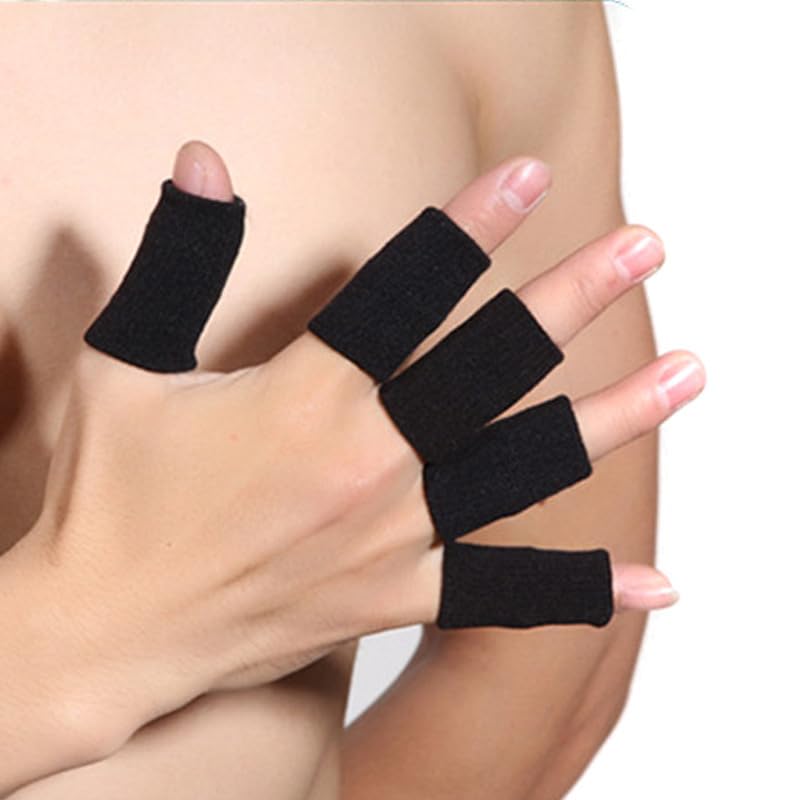 35pcs Sweat-Absorbent Breathable Nylon Finger Protectors for Sports - High Elasticity, Warm & Comfortable Fit for