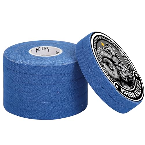 Bighorn Athletics Jiu Jitsu Finger Tape | Residue-Free Athletic Finger Tape for Sports & Injuries: Rock Climbing, Volleyball, Football, Basketball, Hands & Toes | 0.3-Inch x 45-feet, 8-Rolls, Blue | For Jiu Jitsu, Rock Climbing, Volleyball, Football, Hand