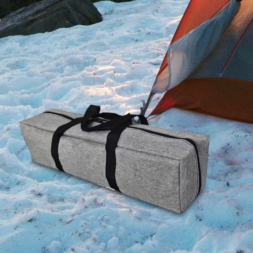 Gray Canopy Pole Bag Zippered Duffel Organizer Travelling Outdoor Camping Equipment Storage Bag for Tripod Mat Tripod Cushion, 70x15x15cm