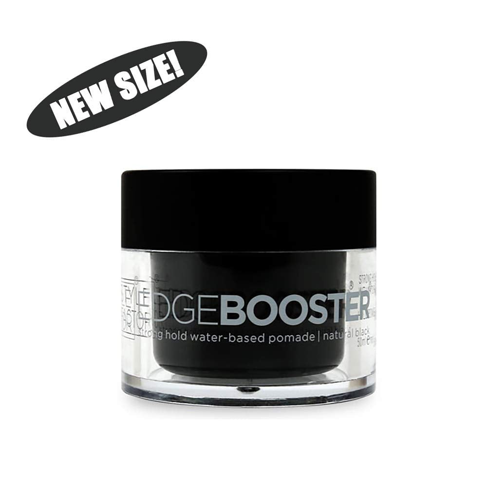 Style Factor Edge Booster Hideout Hair Pomade Strong Hold Color Gel 1.7Oz Natural Black (Natural Black)