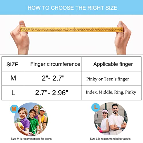 Finger Splint Finger Sleeves Protectors, Adjustable Trigger Finger Splints Thumb Splint Brace for Finger Support Compression Finger Tape for Arthritis - L - size: Large, style: Single