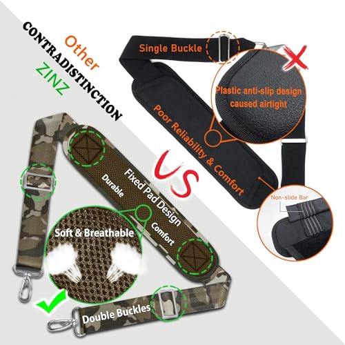 Bag Shoulder Strap, Padded Adjustable Shoulder Strap Replacement - color: Army Green, size: 57"