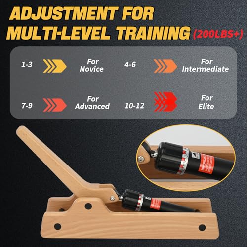 tonchean Workout Armwrestling Training Equipment | with adjustable hydraulic resistance (levels 1-12), portable, for home, gym, office