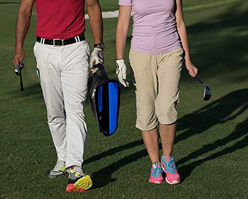 Outdoor Golf Shoes Bags Travel Shoes Bags Zippered Sport Shoes Bag (Blue) - color: Blue