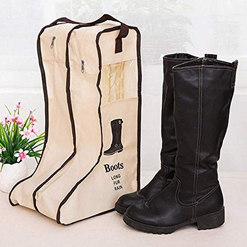 Portable 2 Pack Boots Storage,Tall Boots Storage/Protector Bag | Boots Cover (Beige)