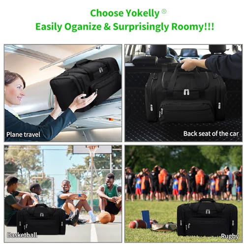 Sports Duffel Bag 26 Inch Travel Gym Duffle - Black - color: Black, size: 26 inch - 1.0