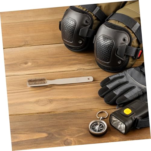 HEMOTON Rock Climbing Chalk Brush with Hard and Soft Boar Bristles, Portable Wood Handle Brush for Indoor and Outdoor Bouldering, Effective Cleaning Tool for Chalk Holds in Humid