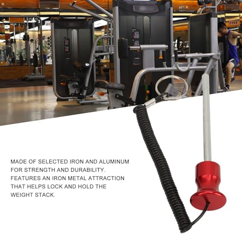 Weight Machine Pin Magnetic, Weight Stack Selector Pin with Pull Rope 8x125mm, for Commercial Gym or Home Health Grade Steel Heavy Duty Gym Accessories (2) - size: 2