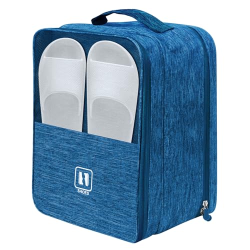 Large Shoe Bags for Travel, Holds 3 Pairs, Blue - color: Blue