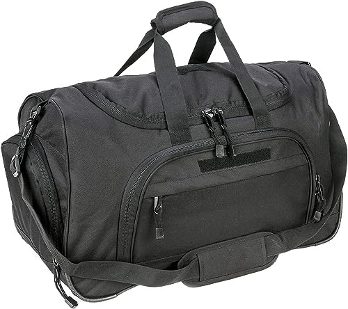 HYKING Gym Bag for Women & Men Tactical Duffle Military Weekender Work Out Lightweight Waterproof Sports Tote Shoe Pocket Black - color: Black