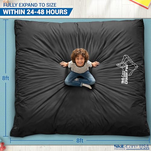 Skil-Care Crash Pads for Kids Sensory, High-Density Foam Crash Mat, Nylon | Water-Resistant Cover Crash Pads with Mesh Vents from 3x4ft to 8x8ft for Daily Use in Sensory Rooms, Schools, Clinics, Home - size: 8x8 Feet