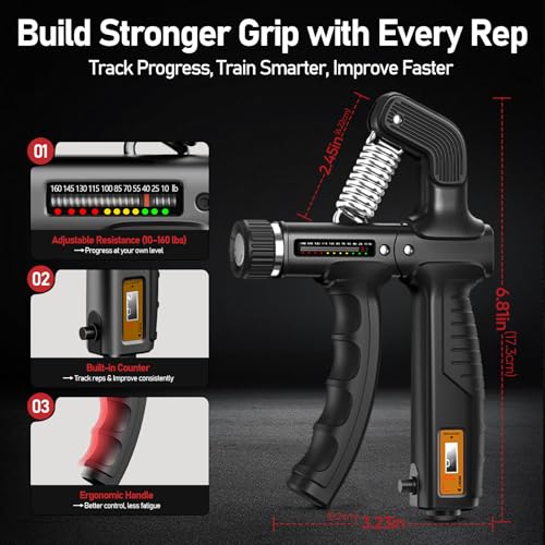 FitBeast Wrist Roller Forearm Strengthener with Grip Trainer & Loading Pin | Thicker Handles, Adjustable Resistance Grip Strength Trainer, Loading Pin Fits 1" and 2" Plates for Grip and Wrist Training