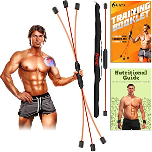 Total Bar | Exercise Bar, Workout Bar and Rehabilitation Equipment | Includes Carrying Case, Nutrition Booklet, and Exercise Booklet