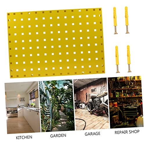 PRETYZOOM 1Pc Galvanized Steel Pegboard Rack Tool Organizer Hanging Board for Garage Office Craft Storage Multiple Mounting Strong Bearing Capacity Compatible with Hooks