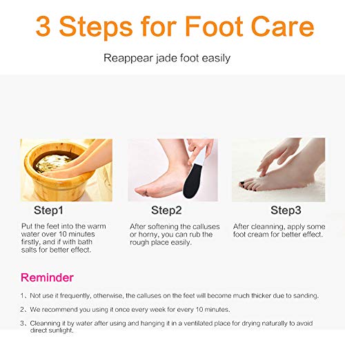 5 Pack Foot File Callus Remover - Professional Double Sided Foot Rasp for Dead Skin & Hard Cracked Heels, Sandpaper Pedicure Tool with Ergonomic Plastic Handle, Home Spa Kit for Smooth Soft Feet - color: Black