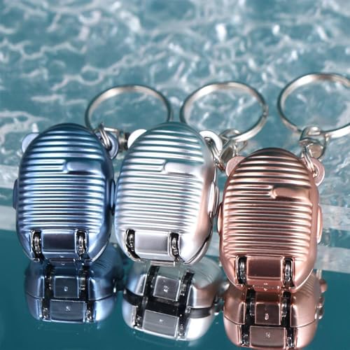 Stainless Steel Nail Clipper Keychain Suitcase Shape Nail Cutter Car Keyring Foldable Portable Repair Finger Tools - color: Silver