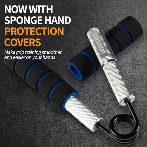Grip Strength Trainer Set, 6 Pack, 50-350LB, Wrist Forearm Strengthener, Metal No Slip, Hand Grip Gripper Strengthener for Strength Training and Exercise, Hand Workout Squeezer Grip Strength - color: 6Pack,50-300lb,Purple+Silver+Blue+Red+Black+Gold