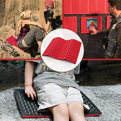 AceCamp 3940 Portable Lightweight Mini Waterproof Folding Mat, Foam Sitting Pad for Outdoor Activities, Foldable Kneeling and Seat Cushion for Comfort, Red - style: Green 2pcs