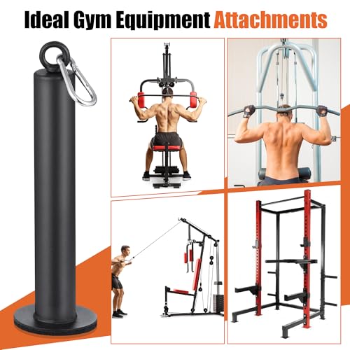 SERTT Weight Loading Pin fit 2 inch Olympic Weight Plate, Gym Pin for Weight Stack with Heavy-Duty Carabiner, Weight Pin Attachment for Cable Pulley System LAT Pulldown - color: Black - 2 inch Olympic Compatible