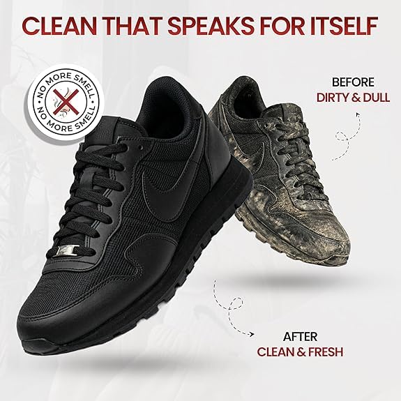 Combat Cleaner Shoe Cleaning Kit – Complete Sneaker Care Solution for Leather, Suede, Canvas, Mesh, Nubuck & More - color: Shoe Cleaner+shield+freshner