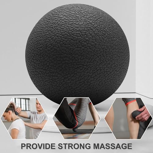 LEZER, Trigger Massage Point, Manual Massage Ball, Muscle Knots Relief Tool, Myofascial Release, Physical Therapy, Plantar Fasciitis, Set of 2 (Green Trigger and Black Ball) - style: 09 - Trigger Green + Hard Ball