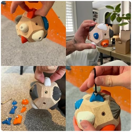 Handcrafted Boulder Block - Build Strength and Precision, 3D Climbing Ball for Strength Training, Simulated Rock Wall Holds, Portable Rock Climbing Gear, Gifts for Rocks Climbers(2PCS) - size: 2PCS