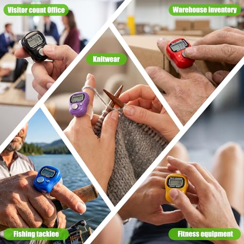 30 Pack Electronic Finger Counter Bulk,5 Digit LCD Electronic Digital Display,Resettable Hand Tally,12 Colors Counting Numbers for Golf,Goods Counting,Lap & Knitting,School Stadium Events