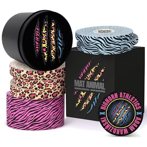 Bighorn Athletics × Adam Wardziński Mat Animal Tape Kit, Neon Wild Set | Special edition set with 7 rolls of bold printed finger & sports tapes in a tin holder. Residue-free Zinc oxide adhesive. - color: Neon Wild