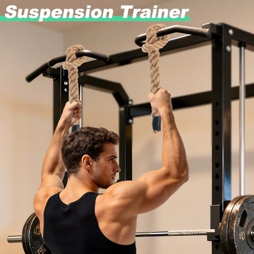 Rope Grips for Pull Ups | Handmade Heavy Duty Jute Rope, 2 Inch Thick, Durable Grip Strength Training for Gym and Home Workout