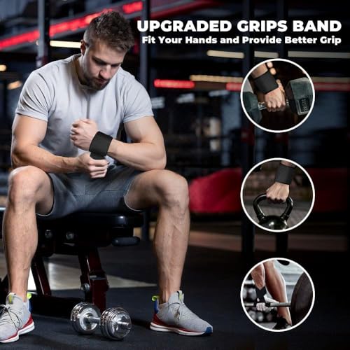 WSAKOUE Lifting Straps, Weightlifting Straps, Deadlift Straps with Padded Neoprene for Power Lifting, Bodybuilding, Gym Workout, Strength Training & Fitness Workout, Resistance - color: Black