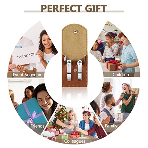 Geosar 12 Sets Manicure Gifts Bulk Nail Clippers Pedicure Kit Stainless Steel Professional Pedicure Grooming Kits Nail Care Tools with Travel Case for Women Men Hand Foot Birthday(Brown) - color: Brown