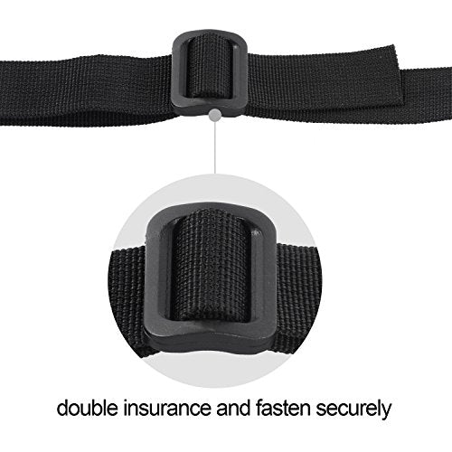Wisdompro Luggage Strap, 2 Pack Heavy Duty Utility Straps - 68 inch, Black | Lashing Straps with Quick Release Buckle, Adjustable Nylon Belt for Backpacking, Sleeping Bag Compression, Camping, Hiking - color: Black, size: 68 inches