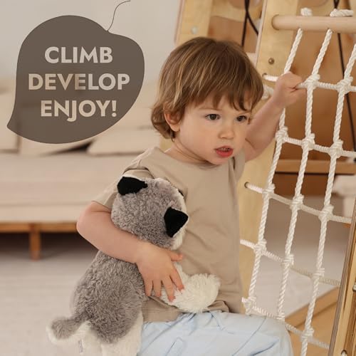 Goodevas Improves 9-in-1 Indoor Climbing Frame for Kids, Montessori Climbing Frame with Slide, Swing, Climbing Wall, Climbing Triangle - Playground for Nursery - size: Toddler Playground