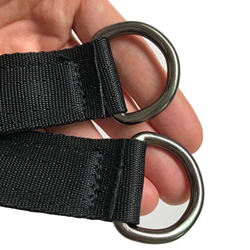 Tree Swing Straps, 1 PCS 25cm / 9.8inches Heavy Duty Hanging Kit with Carabiner, Holds 220 lbs, Perfect for Swing Seat, Hammock, Plank - color: 1pack 25cm straps with Carabiner