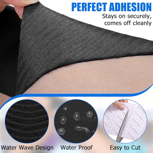 3 Pack Wide Kinesiology Tape, 4in x 5.5yd Athletic Tape, Black - color: Black 4in