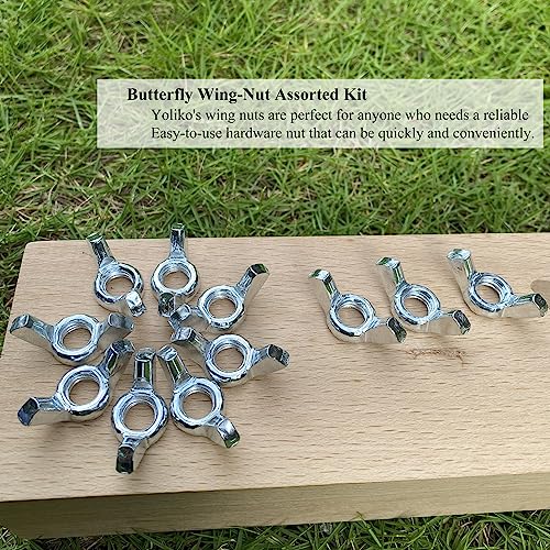 20 PCS 3/8-16 Inch Wingnuts, Quality Carbon Steel Wing Nuts Zinc Plated Fasteners Parts Butterfly Nut, Hand Twist Tighten Hardware Nuts Butterfly Wing-Nut 3/8-16” Assorted Kit - size: 3/8"-16 - Carbon Steel - 20 Pcs